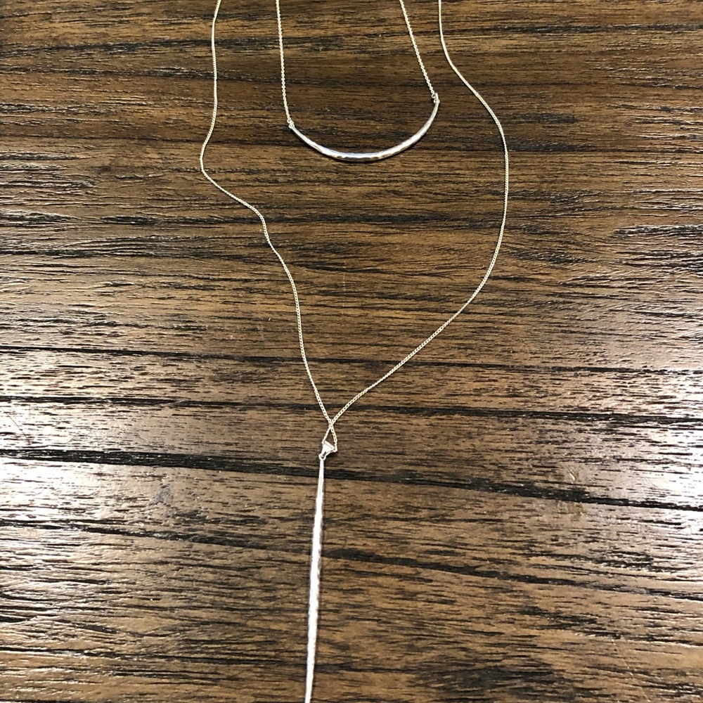 Stella & Dot Kari Layered Necklace Silver